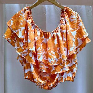 NWT, Sugarlips, Off-Shoulder, Floral, Blouse, Size L